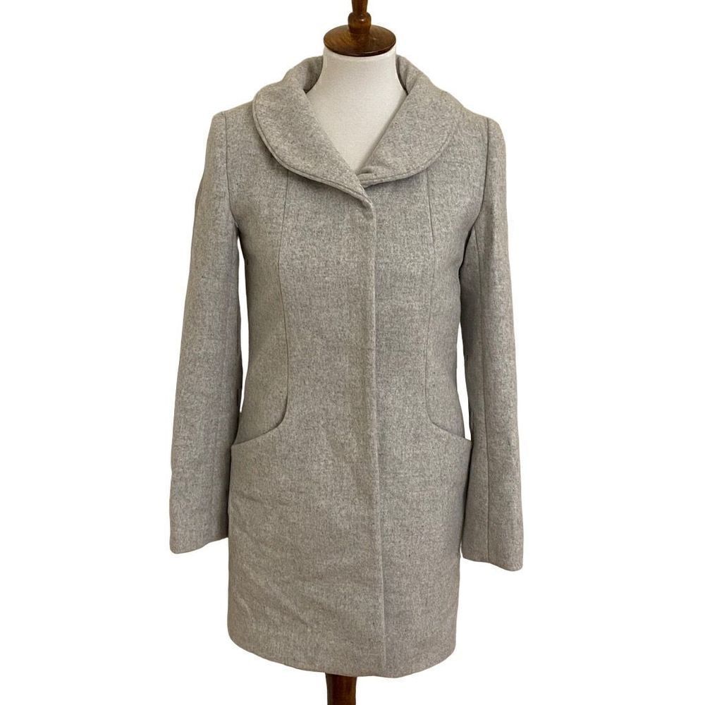 Aritzia Wilfred The Cocoon Coat Wool Cashmere Blend Heather Gray XXS